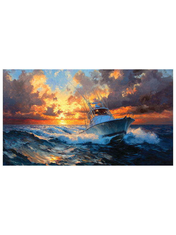 Sunset on a Fishing Boat
